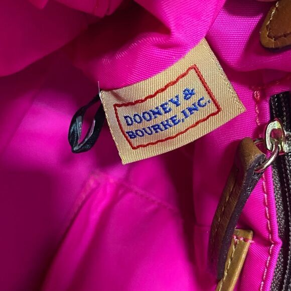 Dooney & Bourke Dark Blue Shoulder Bag with Brown Accents - Picture 2 of 16